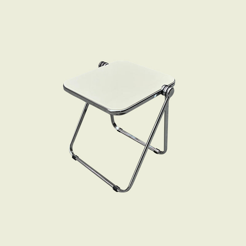 Contemporary Metal X-base End Slide Table Rectangular Side Table