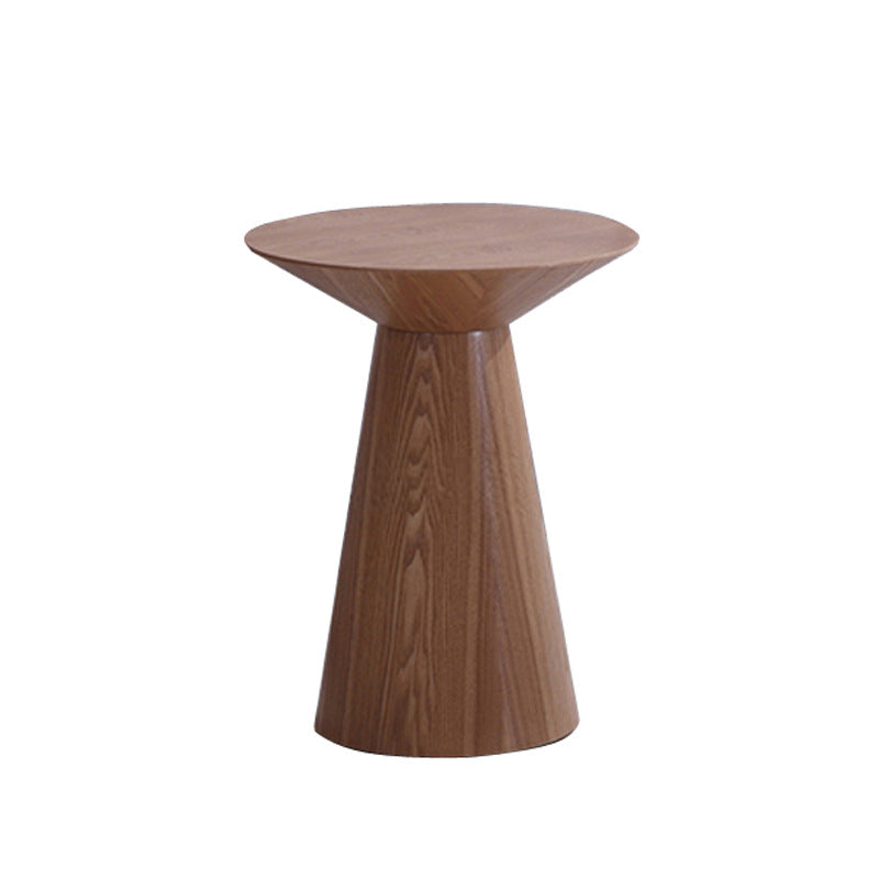 Contemporary Solid Wood Living Room Round/Square Pedestal End Table