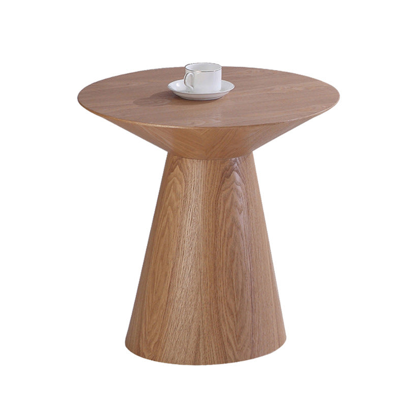 Contemporary Solid Wood Living Room Round/Square Pedestal End Table