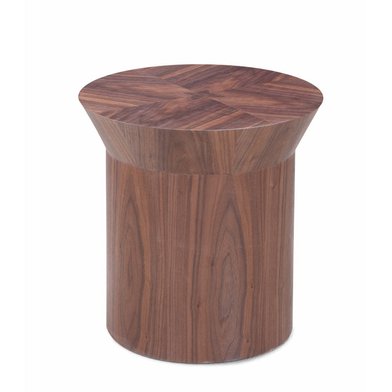 Contemporary Solid Wood Living Room Round/Square Pedestal End Table
