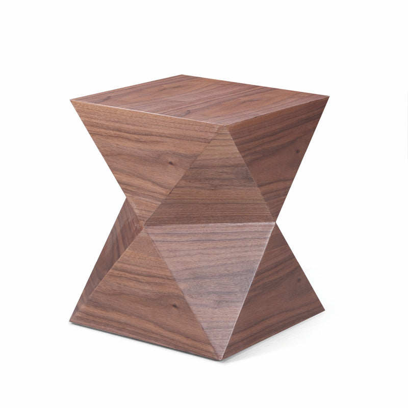Contemporary Solid Wood Living Room Round/Square Pedestal End Table