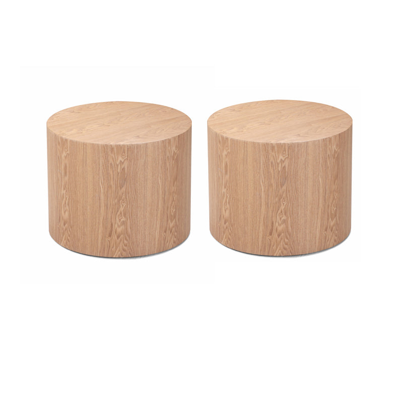 Contemporary Solid Wood Living Room Round/Square Pedestal End Table