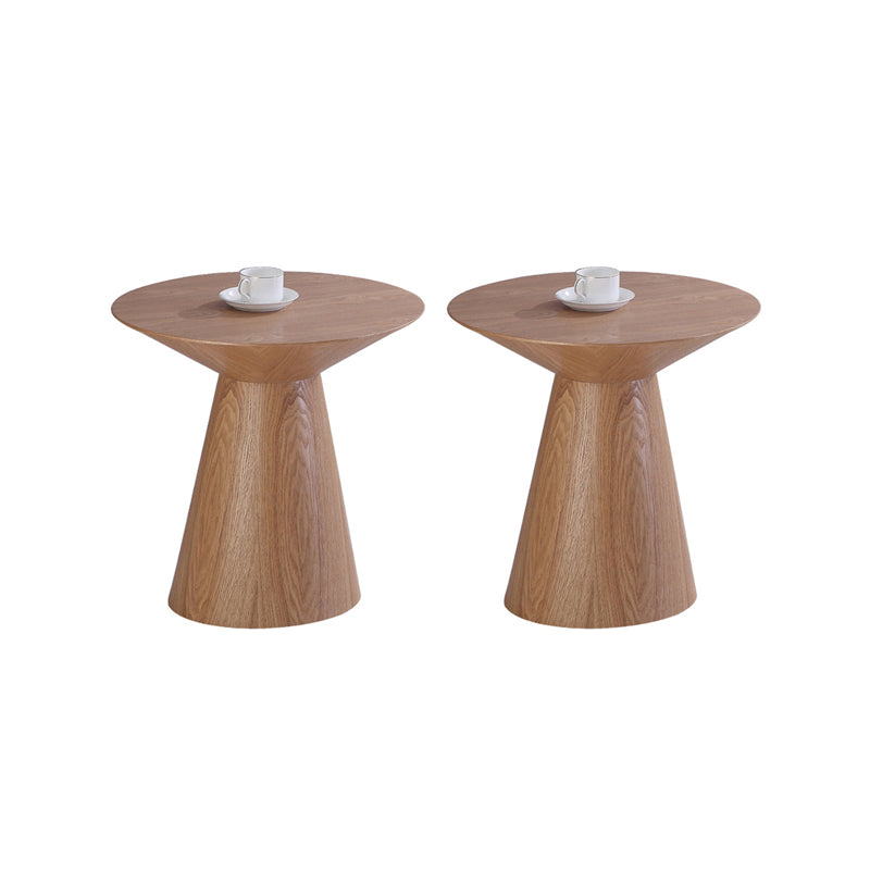 Contemporary Solid Wood Living Room Round/Square Pedestal End Table