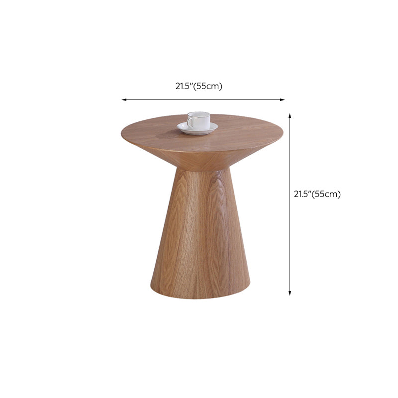 Contemporary Solid Wood Living Room Round/Square Pedestal End Table
