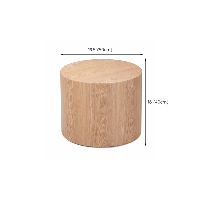 Contemporary Solid Wood Living Room Round/Square Pedestal End Table