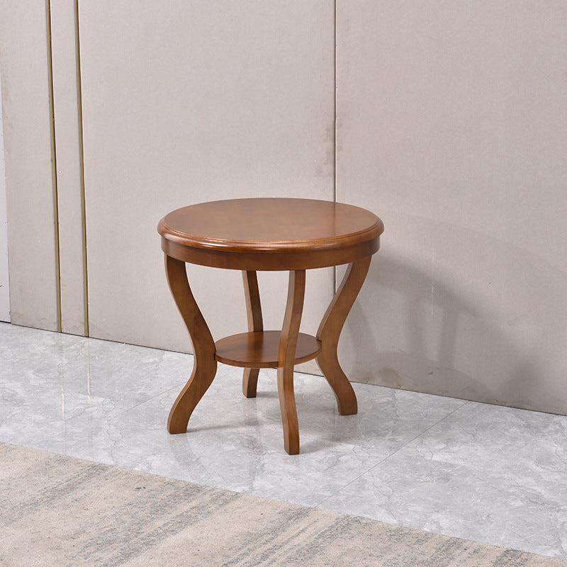 Traditional Table Solid Wood 4 Legs Living Room Side End Table