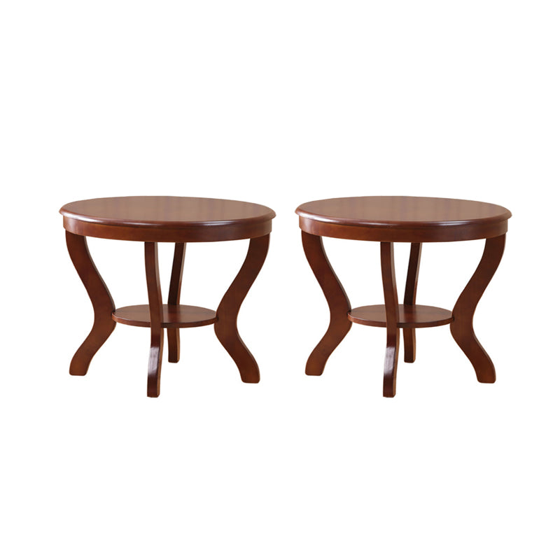 Traditional Table Solid Wood 4 Legs Living Room Side End Table