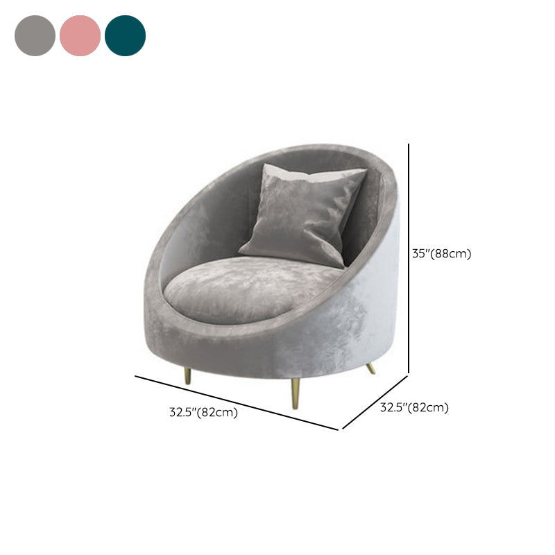 Contemporary Velvet Sofa with Sloped Arm and Tight Back for Apartment