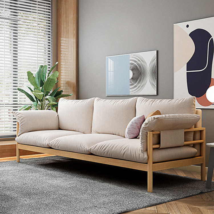 3-Seater 32.67" H Solid Wood Frame Pillow Top Arm Sofa for Living Room