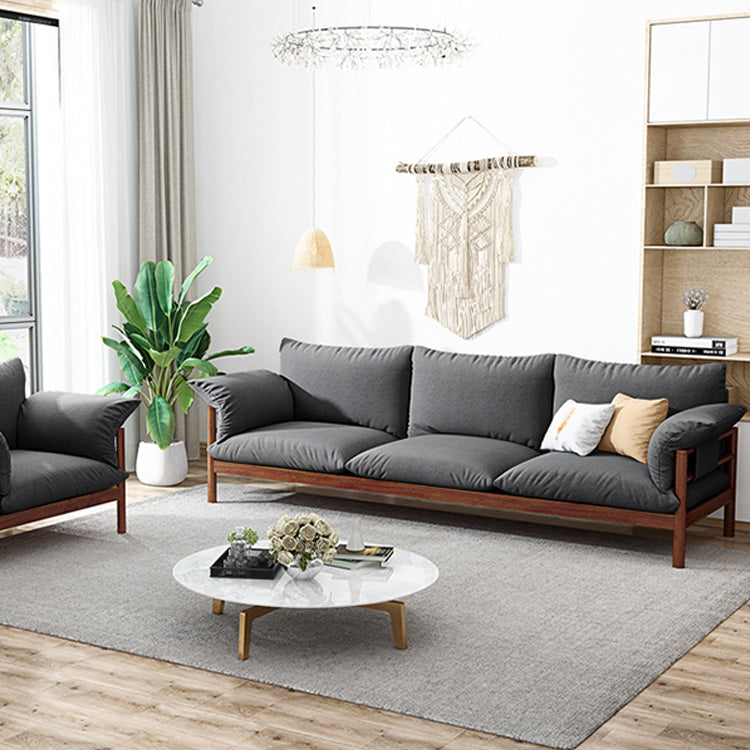 3-Seater 32.67" H Solid Wood Frame Pillow Top Arm Sofa for Living Room