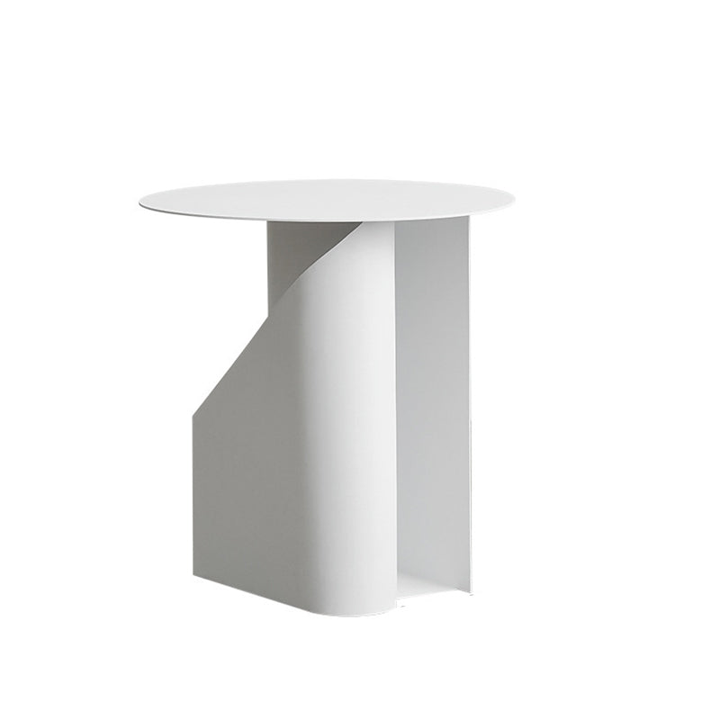 18.5" Tall Pedestal End Table Mid-Century Metal Round Side End Table
