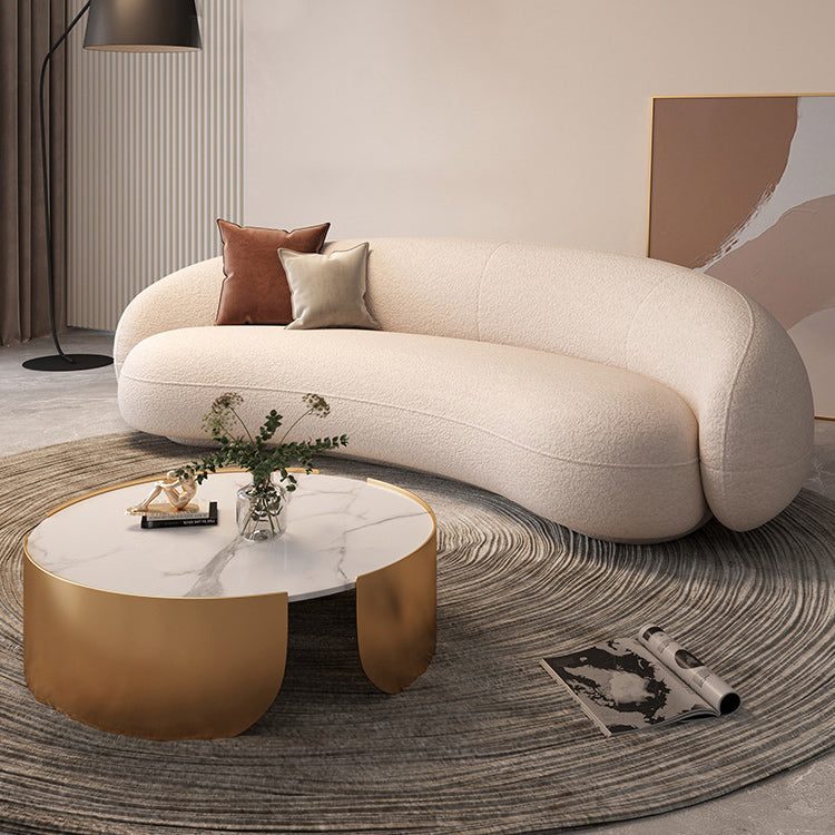Contemporary Velvet/Wool Sofa with Tuxedo Arm and Tight Back