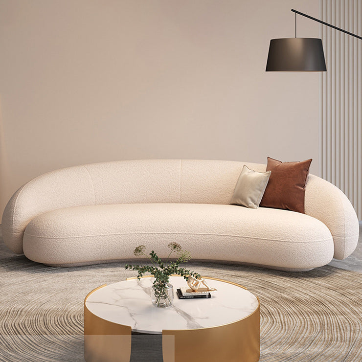 Contemporary Velvet/Wool Sofa with Tuxedo Arm and Tight Back