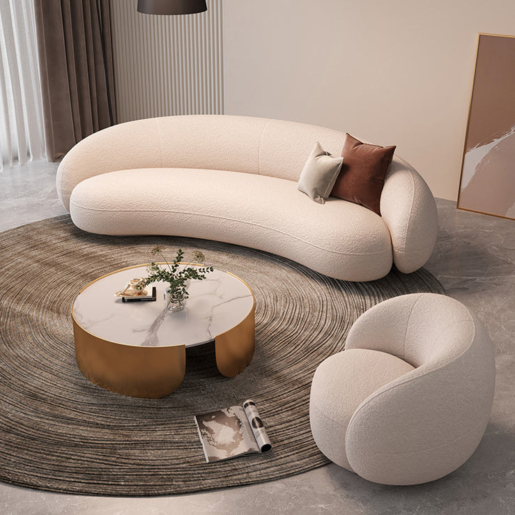 Contemporary Velvet/Wool Sofa with Tuxedo Arm and Tight Back