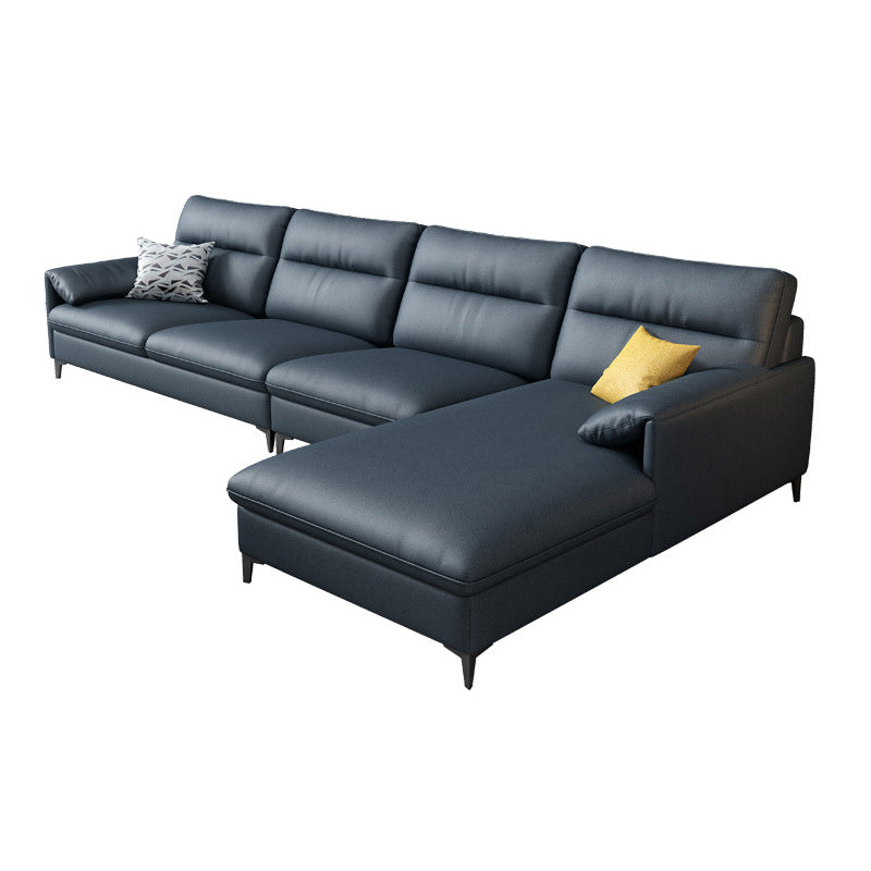 Modern Stain-resistant L-shape Sectional 4-seater Pillow Top Arm Sectional