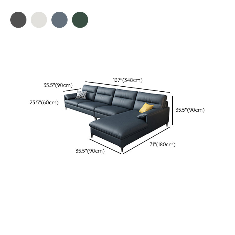 Modern Stain-resistant L-shape Sectional 4-seater Pillow Top Arm Sectional