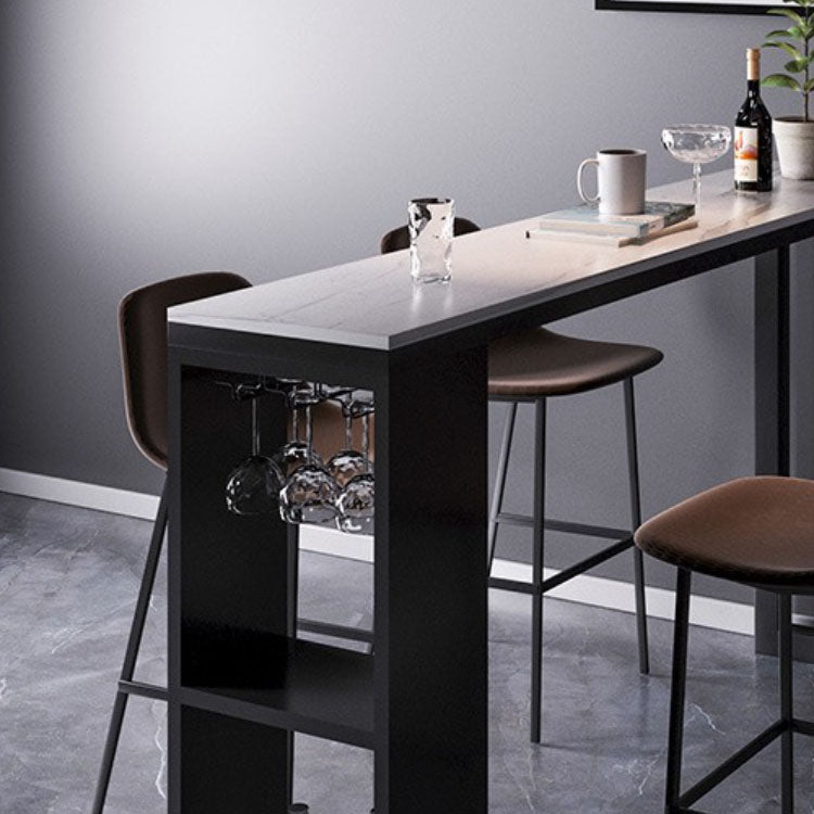 1/2/4/5 Pieces Bar Stool and Table Set Rectangular Pub Table Set