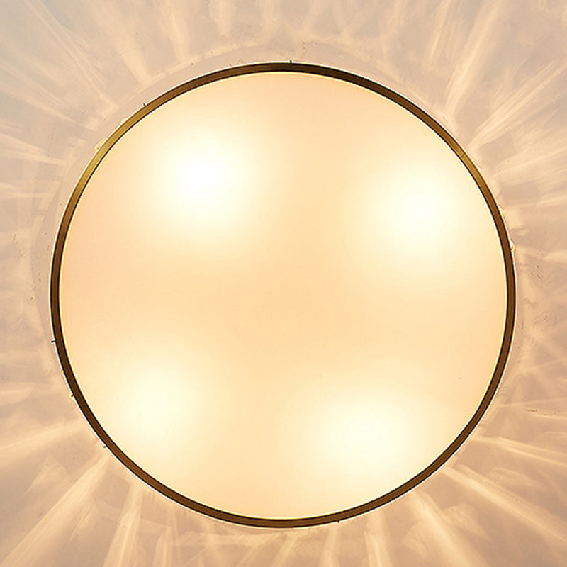 Crystal Drum Flush Lighting Minimal Flush Ceiling Light Fixture