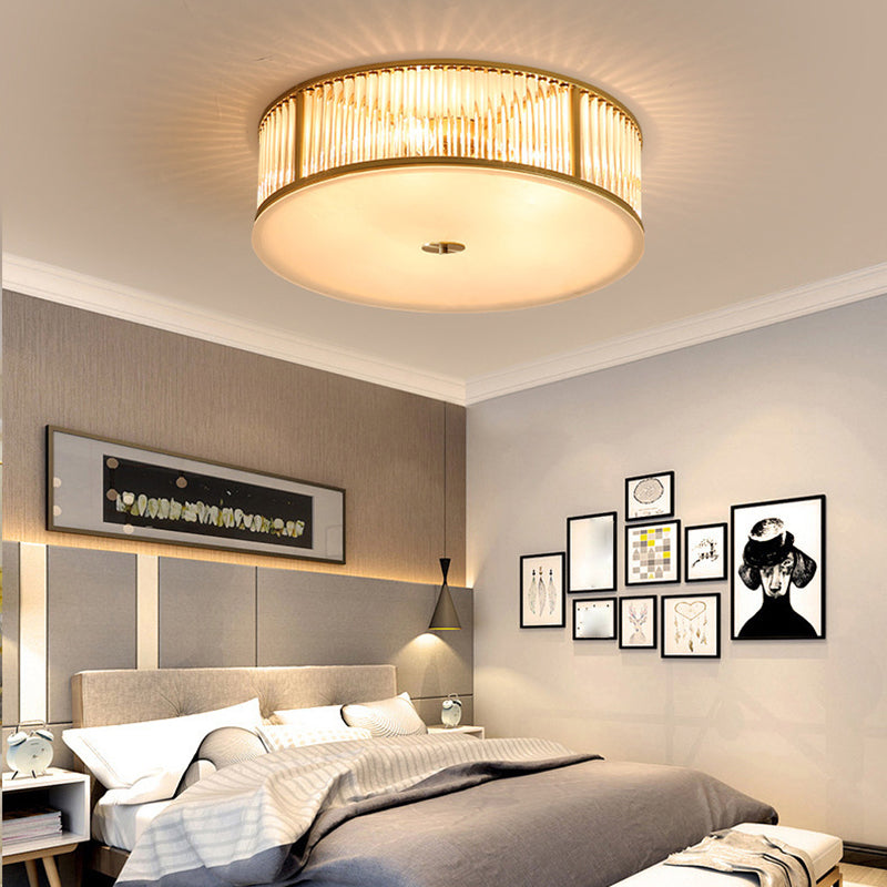 Crystal Drum Flush Mount Modern Flush Mount Light Fixtures for Living Room