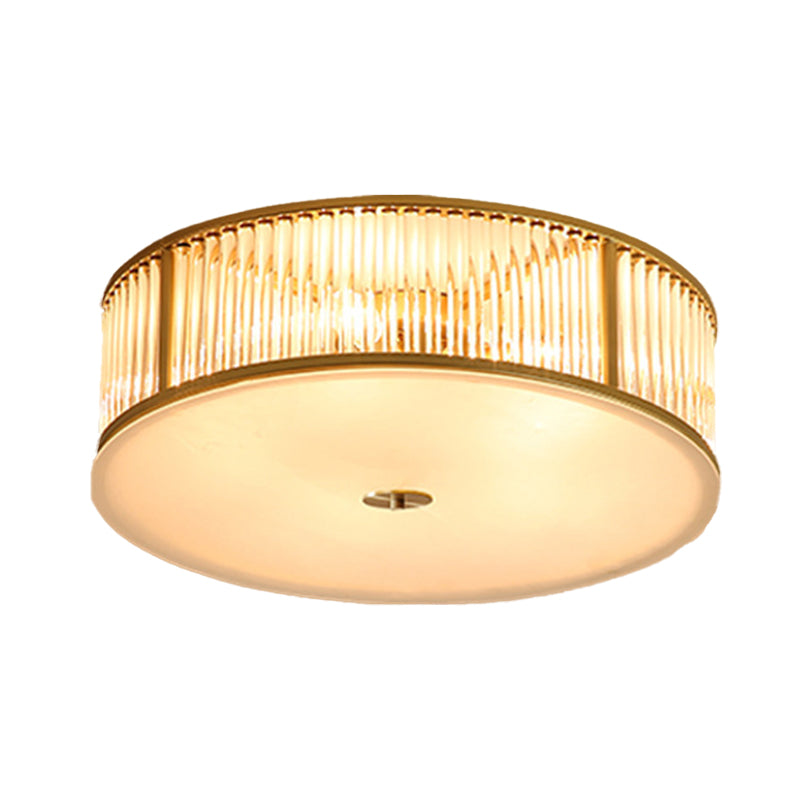Crystal Drum Flush Mount Modern Flush Mount Light Fixtures for Living Room