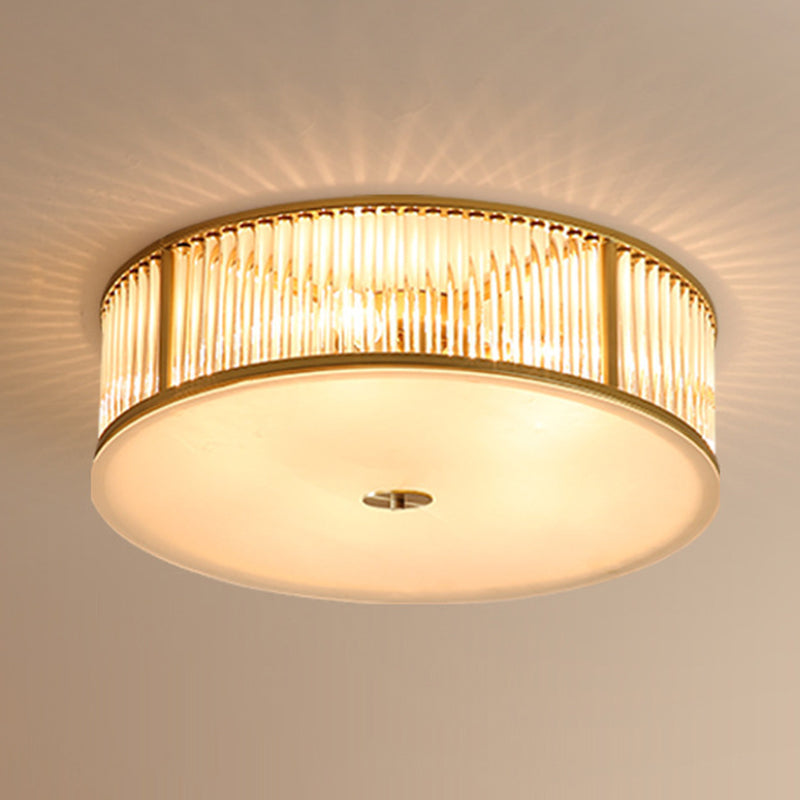 Crystal Drum Flush Mount Modern Flush Mount Light Fixtures for Living Room