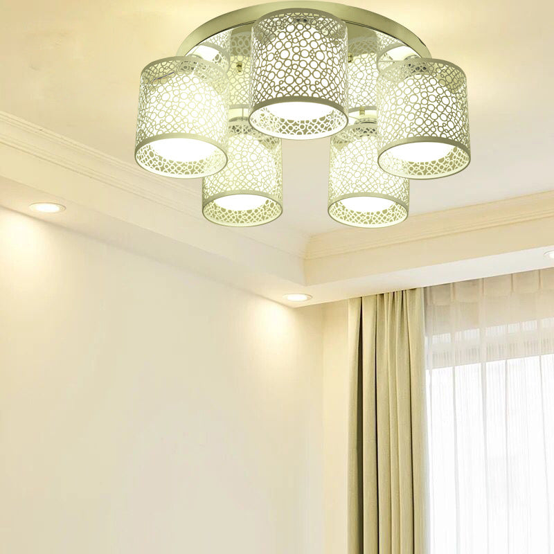 Modern Style Ball Shape Flush Mount 5-Lights Glass Ceiling Light for Bedroom