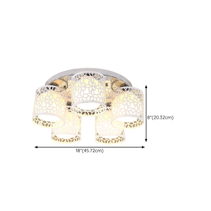 Modern Style Ball Shape Flush Mount 5-Lights Glass Ceiling Light for Bedroom