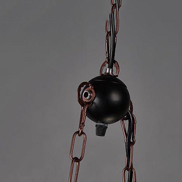 Linear Shape Pendant Light Modern Style Wood 10 Lights Hanging Lamp in Brown