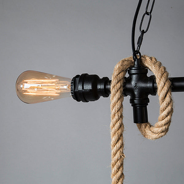 Cage Shape Pendant Lighting Modern Style Metal 1/3/5 Lights Hanging Lamp in Brown