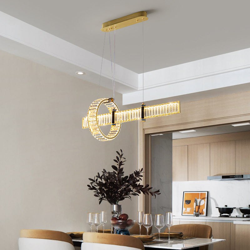 Contemporary Island Light Fixtures Crystal Hanging Lamp for Dining Room
