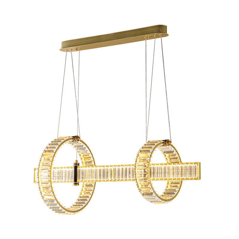 Contemporary Island Light Fixtures Crystal Hanging Lamp for Dining Room