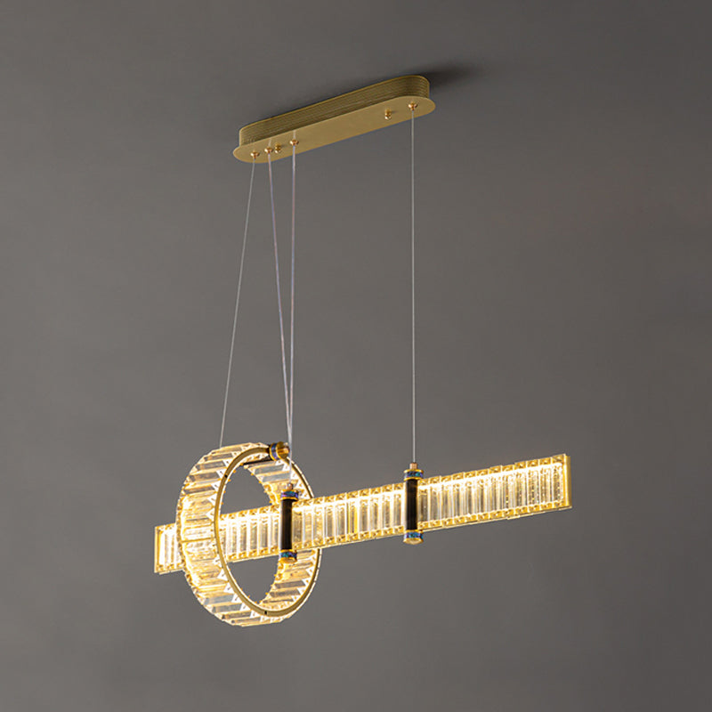 Contemporary Island Light Fixtures Crystal Hanging Lamp for Dining Room