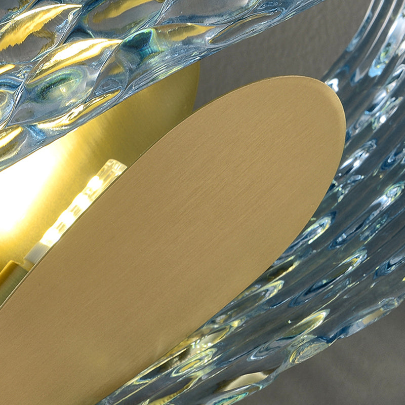 Modern Metal Wall Sconce Flower Shape Wall Light with Glass Shade for Bedroom