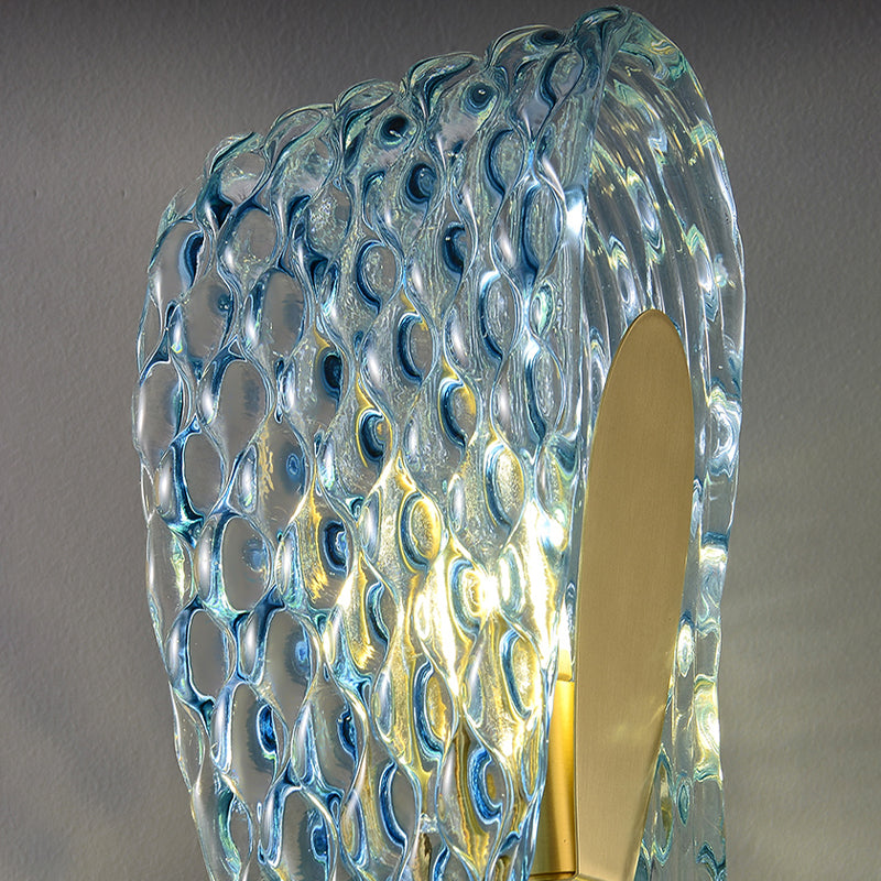 Modern Metal Wall Sconce Flower Shape Wall Light with Glass Shade for Bedroom