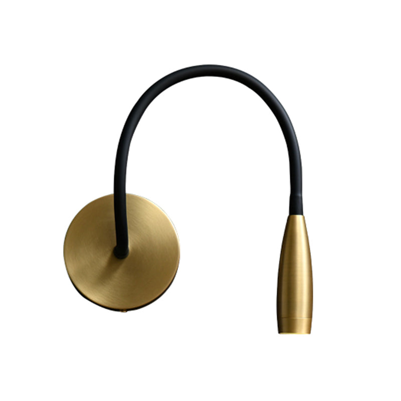 Gold Modern Wall Sconce Linear Shape Wall Light with Metal Shade for Bedroom