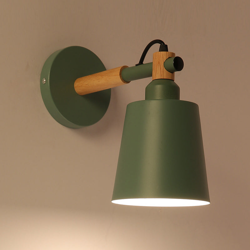Macaron Empire Shape Wall Sconce Metal 1 Light Sconces for Bedroom