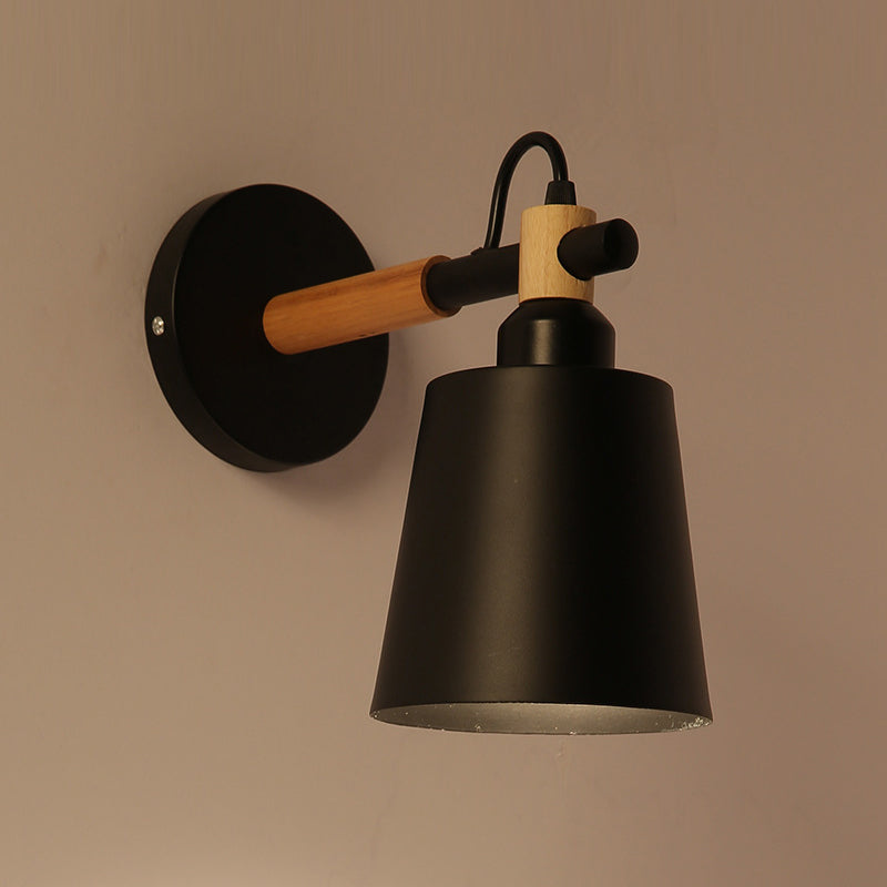 Macaron Empire Shape Wall Sconce Metal 1 Light Sconces for Bedroom