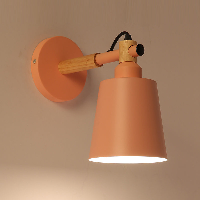 Macaron Empire Shape Wall Sconce Metal 1 Light Sconces for Bedroom