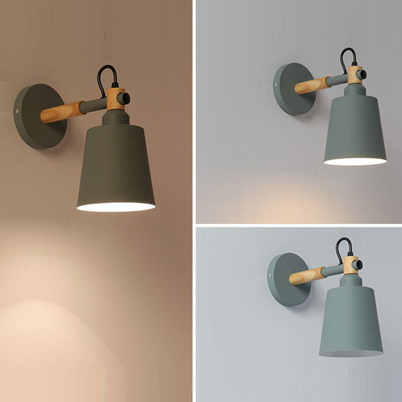 Macaron Empire Shape Wall Sconce Metal 1 Light Sconces for Bedroom