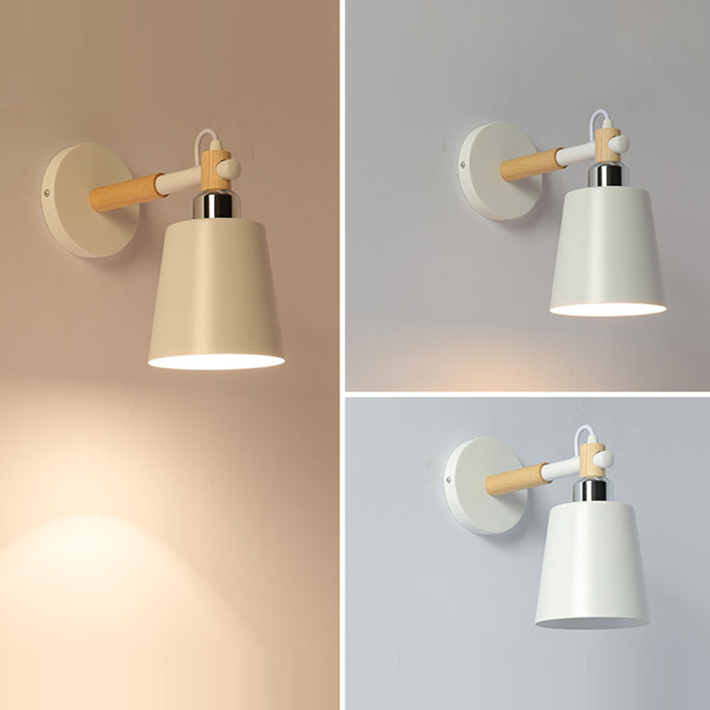 Macaron Empire Shape Wall Sconce Metal 1 Light Sconces for Bedroom