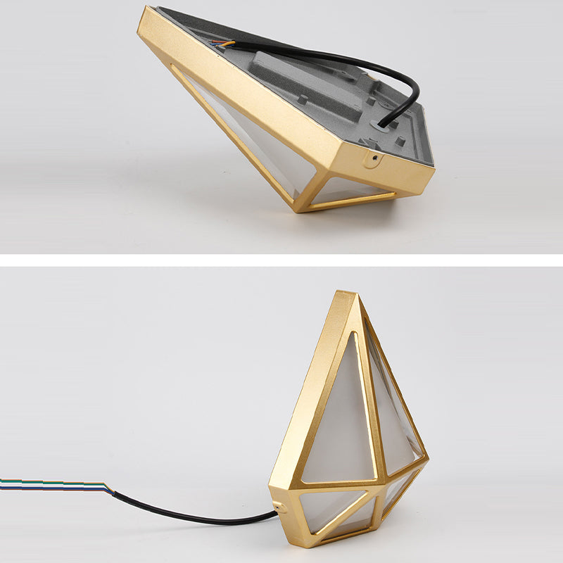 Modern Metal Wall Sconce Simple Wall Light with Plastic Shade for Bedroom
