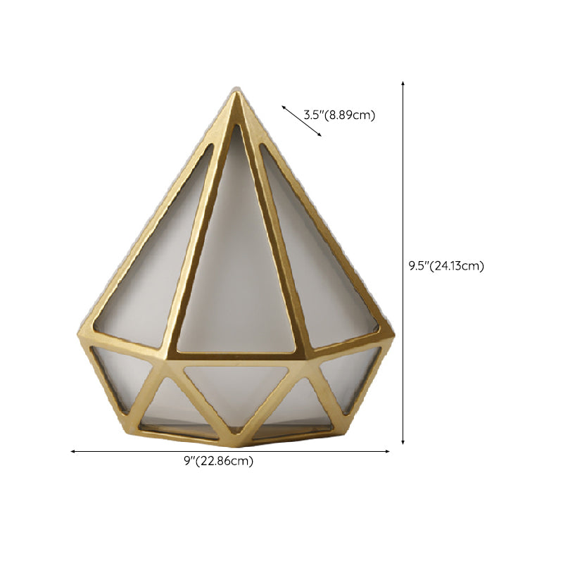 Modern Metal Wall Sconce Simple Wall Light with Plastic Shade for Bedroom