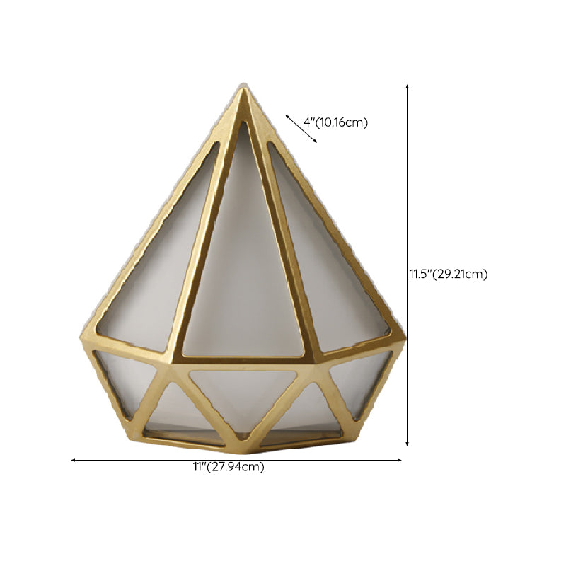 Modern Metal Wall Sconce Simple Wall Light with Plastic Shade for Bedroom