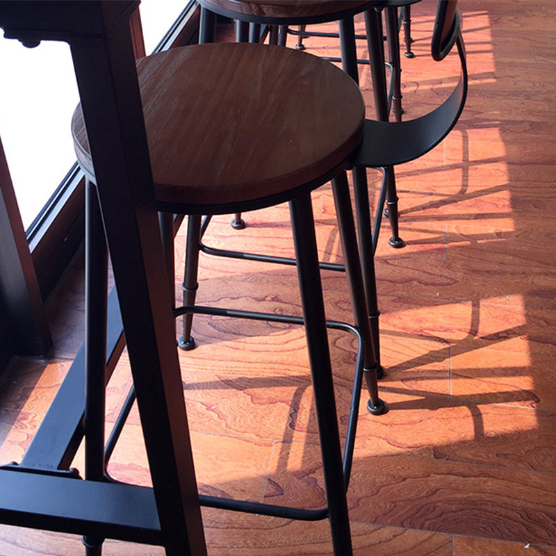 Modern Bar-height Table Solid Wood Top Pub Table for Patio Use