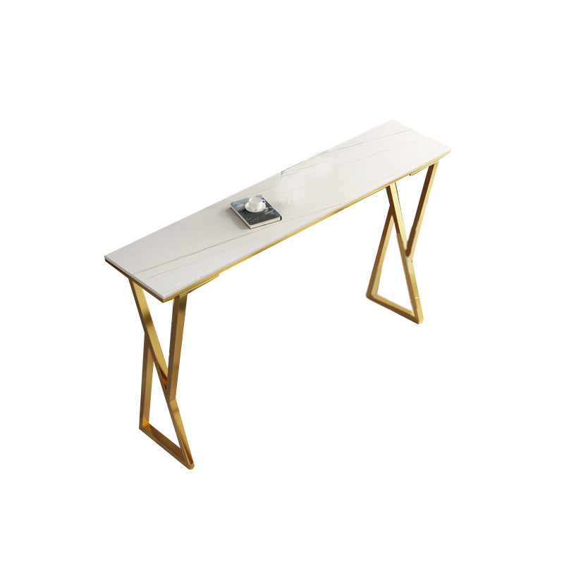 Modern Bar-height Table with Gold Base 41.3-inch Height Table Base Bar Table