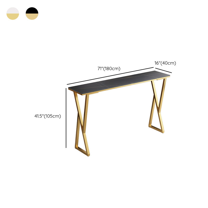 Modern Bar-height Table with Gold Base 41.3-inch Height Table Base Bar Table
