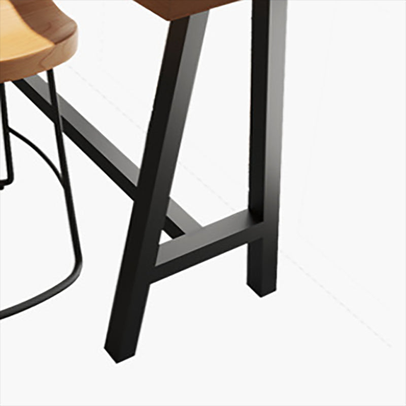 Industrial Style Rectangle Counter Table Wooden Counter Table for Restaurant