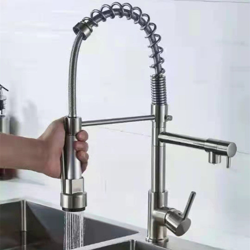 2-Function Kitchen Faucet 2-Handle Pull down Modern Farmhouse Kitchen Faucet