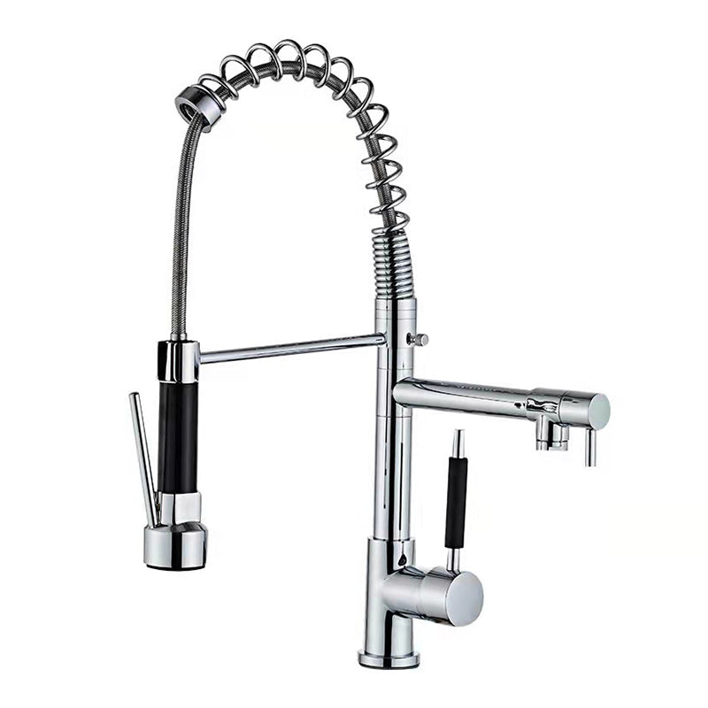 2-Function Kitchen Faucet 2-Handle Pull down Modern Farmhouse Kitchen Faucet