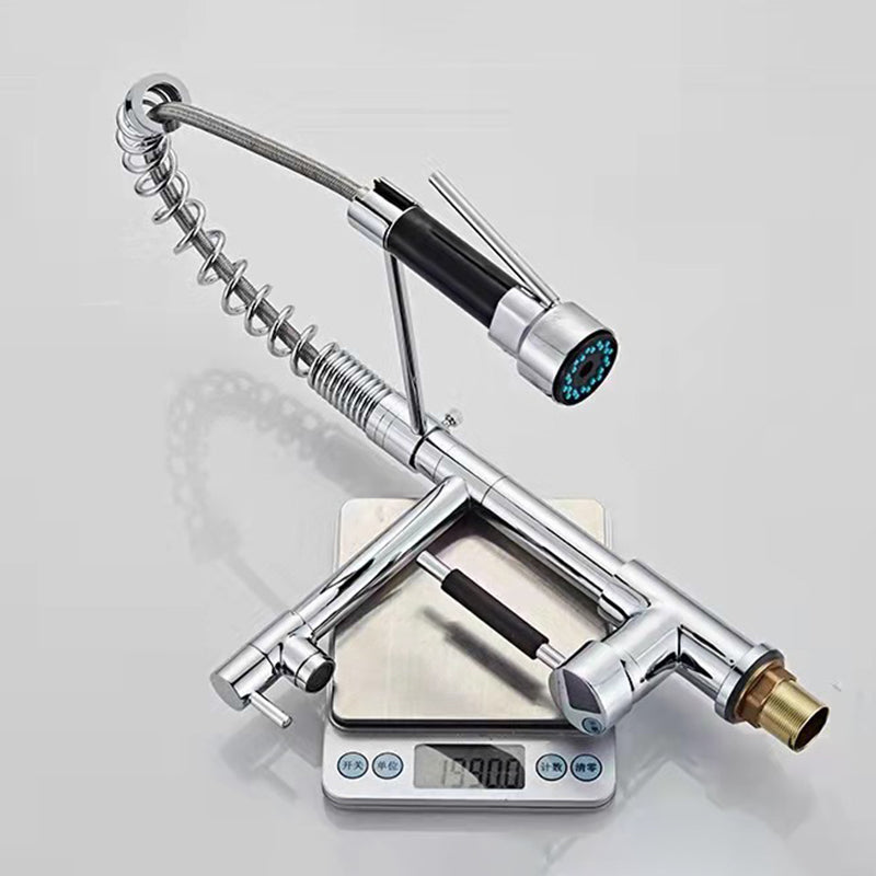 2-Function Kitchen Faucet 2-Handle Pull down Modern Farmhouse Kitchen Faucet